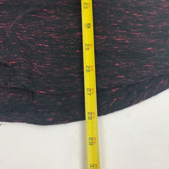 Affliction Sparkle Stud Tshirt top Size Small Black Maroon Silver Open Back - Picture 12 of 13